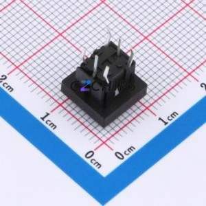 TSL06131-100B330BE-1D01-3A3A Tactile Switch Through hole-7P,6x6mm Switch Single Pole Single Throw Rectangle Button 1.8N 6mm - Product Image 2