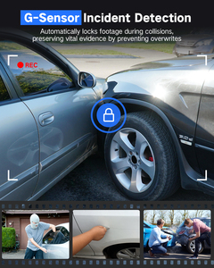 Caméra de tableau de bord 3 canaux 4K pour voitures Caméra de bord intérieure arrière à trois voies avec GPS WiFi IR Vision nocturne Enregistreur vidéo DVR de voiture - Product Image 4
