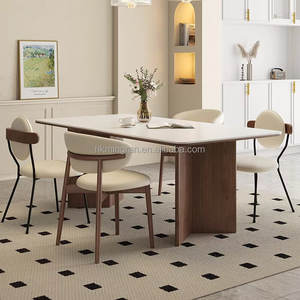 Mesa de Comedor Rectangular de Madera Maciza, Estilo Moderno y Minimalista, Ecológica, con Sillas Personalizadas para el Hogar - Product Image 2