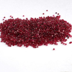 Pierre précieuse rouge de haute qualité, forme cabochon plate ronde, rubis naturel de 1,5 mm pour la fabrication de bijoux - Product Image 1