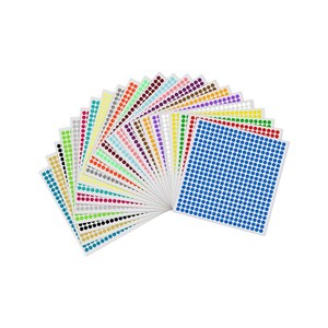 Etiqueta de codificación de colores, pegatinas redondas grabables coloridas, etiquetas de puntos adhesivos circulares - Product Image 5