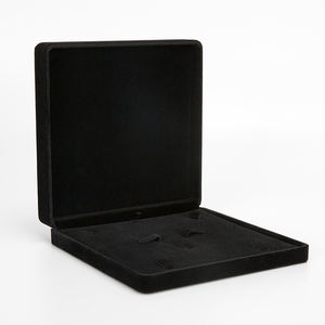 Cajas de Regalo de Terciopelo con Logotipo Personalizado de Lujo para Joyería, Cajas Cuadradas de Plástico y Terciopelo para Guardar Anillos y Aretes - Product Image 2