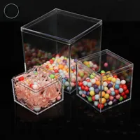 Caixa de cubo de doces acrílico transparente, venda no atacado