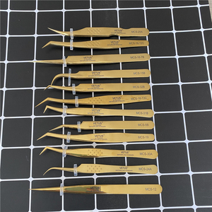 Outils professionnels pour cils, pinces à extensions de cils Gold Vetus, <span class=keywords><strong>ensemble</strong></span> de pinces à cils, n°1 des ventes en Amérique - Product Image 5