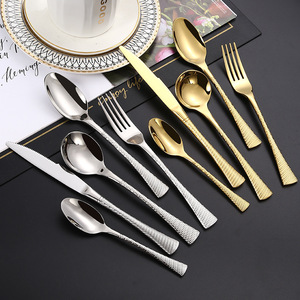 Cá Quy Mô Khách Sạn Thép Không Gỉ 304 Flatware Bộ Vàng Bảng Dao Muỗng Và Nĩa Vàng Bộ Dao Kéo - Product Image 6
