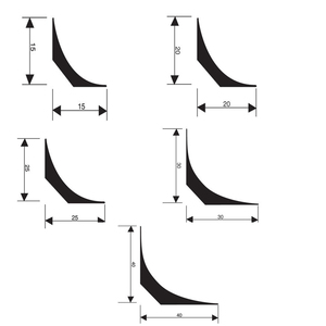 Moulding Cove Former PVC Cove Strip para pisos de vinilo - Product Image 6