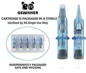 Gewinner プロフェッショナル 316 ステンレス鋼滅菌済みタトゥーカートリッジニードル - 使い捨て永久使用 眉毛 ボディアート 0.35mm - Product Image 6