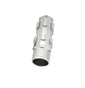 Carcasa cilíndrica roscada de aluminio mecanizada por CNC personalizada, carcasa tubular con rosca exterior de múltiples uniones para piezas de equipos de automatización - Product Image 5