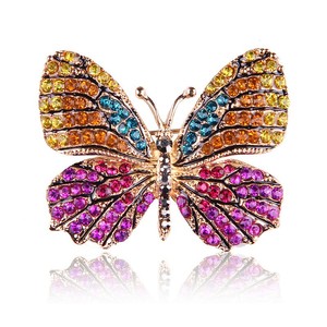 Broches papillon tendance 2026 en promotion et vente en gros d'usine, lot mixte de 11 couleurs de bijoux broches papillon pour vêtements - Product Image 3