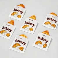 Sac en papier kraft anti-graisse personnalisé pour pain, biscuits, pâtisseries, brownies, gâteaux, scones, croissants, boulangerie, à emporter