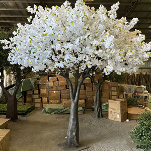 Albero Artificiale Grande Personalizzato, Durevole, Ecologico, Resistente ai Raggi UV e Ignifugo, in PE, con Fiori di <span class=keywords><strong>Ciliegio</strong></span> Dorati, per Interni/Esterni - Product Image 3