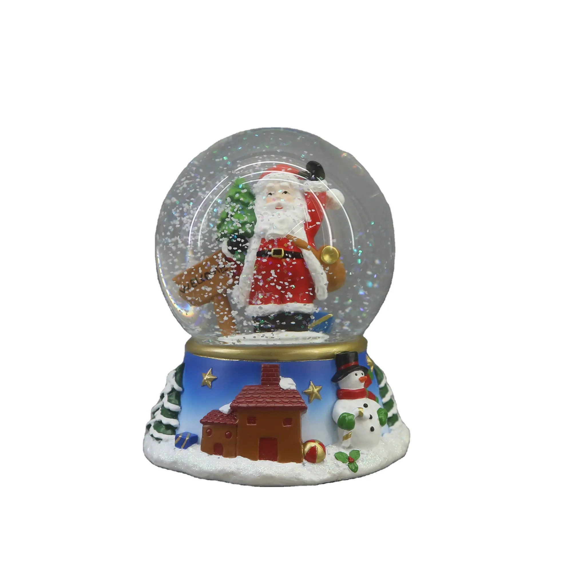 New Ideas 100 MM Santa Claus Christmas Water Globe Snow Man Snow Globe For Home Decoration