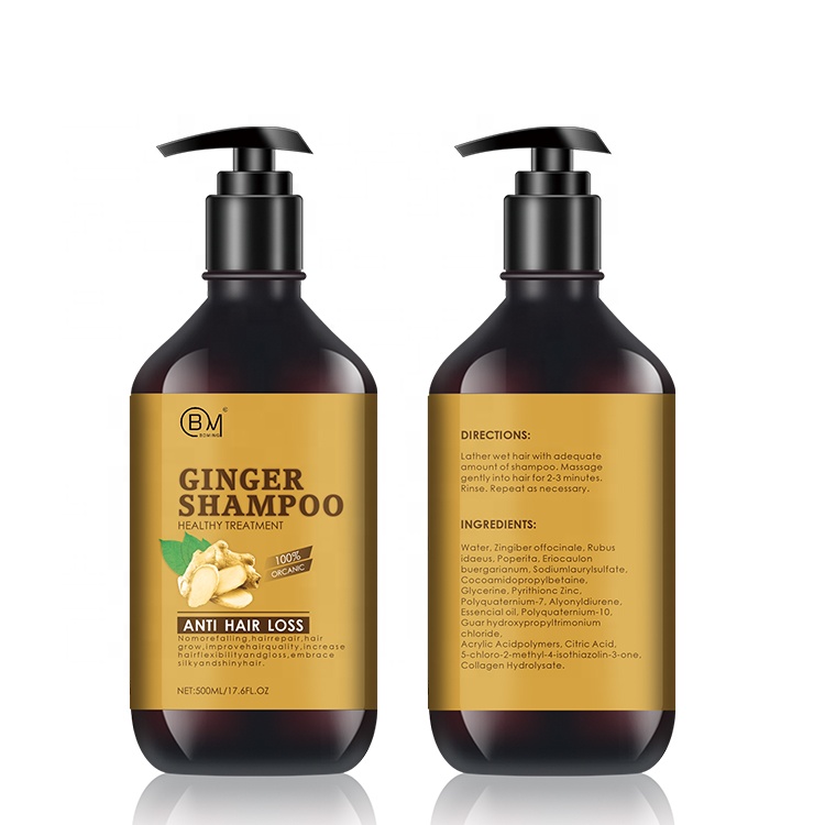 Новое поступление 100% organgic анти выпадения волос имбирь шампунь для роста волос