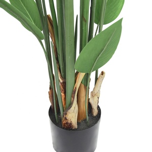 Albero di piante di banane realistiche falso Bonsai uccello del paradiso albero di piante artificiali Strelitzia - Product Image 5