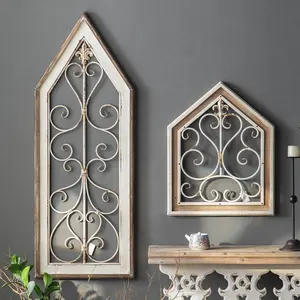 American retro vintage wrought iron wall decoration creative photographable wall decoration