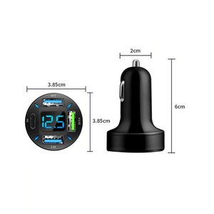 Chargeur de voiture universel pour téléphone portable avec allume-cigare 12V QC 3.0, modèle A0176 - Product Image 2