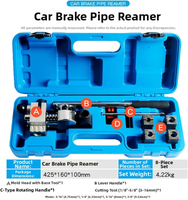 Kit d'outils de sertissage de conduites de frein 8 pièces pour tubes de frein en cuivre et aluminium de 3/16 ", 1/4 ", 5/16 " et 3/8 " pour réparation automobile