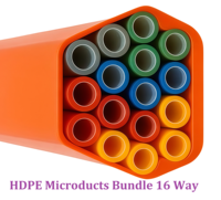 Conduit de câblage en PEHD à âme en silicone, 16 voies, YD T 841, pour fibre optique soufflée FTTH, télécommunications souterraines, direct usine