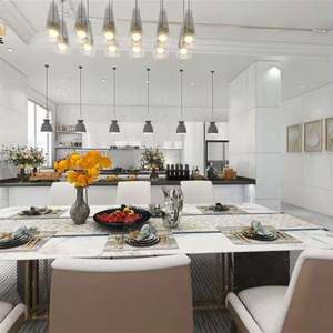 Ensemble complet de meubles de cuisine modernes en PVC brillant, design luxueux, livraison directe, remplacement, blanc brillant - Product Image 4