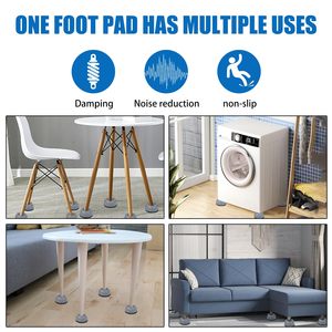 Pads anti-vibration pour <span class=keywords><strong>machine</strong></span> à <span class=keywords><strong>laver</strong></span>, lot de 4, patins en caoutchouc antidérapants pour lave-linge et sèche-linge, réduction du bruit et des chocs - Product Image 5