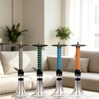 Ensemble de chicha de luxe de créateur en gros, grande taille, avec tête en aluminium unique et technique de miroir, haute qualité, boîte de marque