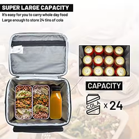 Venta al por mayor de bolsas de asas personalizadas grandes con aislamiento portátil reutilizable de poliéster impermeable bolsa térmica para el almuerzo