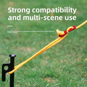 Outdoor Camping Aluminum Alloy Paracord Buckle Summer <b>Tent</b> Rope Accessory S-Shaped Wind Rope Three-Hole Open <b>Small</b> Size - Product Image 2