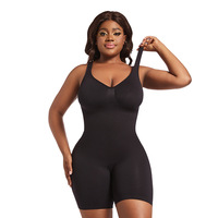 Body gainant sans couture en nylon grande taille pour femme ; Sous-vêtement sculptant sexy ; Amincissant et amincissant la taille