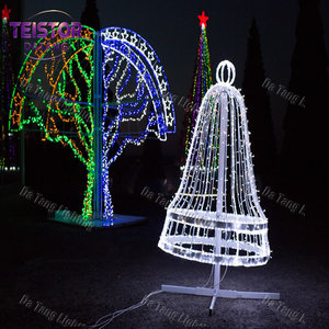 Guirlande lumineuse LED 3D commerciale en forme de cloche de Noël pour centres commerciaux, hôtels et décorations de lieux emblématiques extérieurs - Product Image 6
