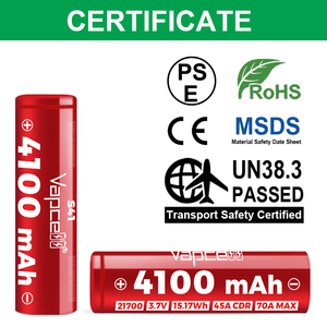 Cống cao vapcell 21700 Pin S41 21700 3.7V 4100mAh 45A dung lượng cao có thể sạc lại Li-ion 21700 pin cho các công cụ điện - Product Image 5