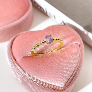 Fashion Twist 18k Gold Plated 3A <b>Cubic</b> <b>Zirconia</b> Oval <b>Ring</b> for Women - Product Image 3