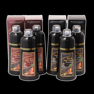 En Stock – Nouvelle Couverture Anti-Blanchiment Effet <span class=keywords><strong>Bulle</strong></span> Parfait – Cheveux Gris Châtain Foncé 420ml – Shampooing Colorant 3-en-1 KeratineQueen pour Cheveux Noirs - Product Image 3