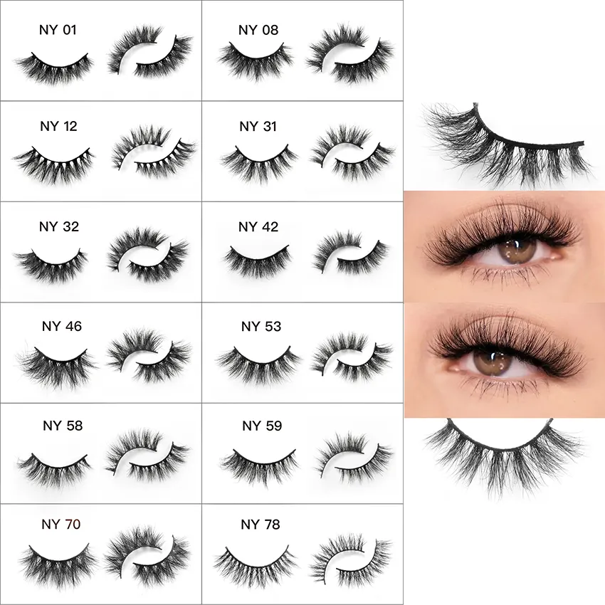 Natural Affordable Fluffy Luxury 3d Mink Eyelashes False Eyelash 100 Real Mink Fur False Eyelash Handicraft Wholesale Supplier