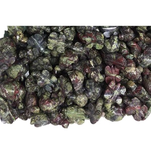 Natural China <strong>Ruby</strong> <strong>Red</strong> and Green Color Gemstone Carved Animal Shape Size10-30mm Jewellery - Product Image 3