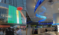 Fenêtre intérieure en verre transparent LED film display P3.91 mall Bar Glass Led Transparent panneau Display Screen