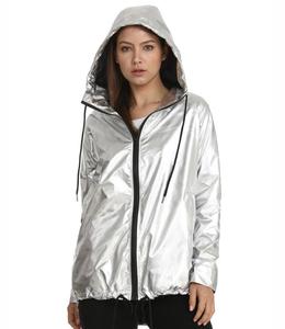 Veste de sport imperméable pour femmes personnalisée hiver loisirs sweats à capuche de sport dorés fermeture éclair complète veste à manches longues pour femmes - Product Image 6