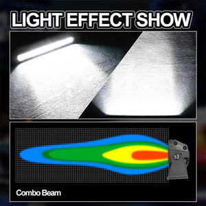 Barre lumineuse LED de travail à double rangée 20 pouces 180W à faisceau combiné <span class=keywords><strong>12V</strong></span> avec lentille chromée ou noire et faisceau de câblage automobile - Product Image 6