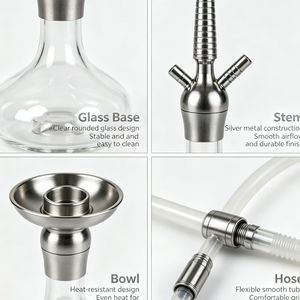 Juego de Cachimba Grande Personalizable Dorado, Estilo Europeo Moderno, Plástico Lacado, Cachimba de Cristal al por Mayor - Product Image 5