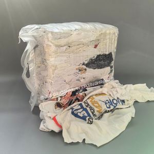 Trapos de Algodón Blancos Impresos de Grado Industrial Súper Absorbentes y Resistentes a Desgarros, Trapos Blancos para Limpiar, Caja de 10 lbs - Product Image 1