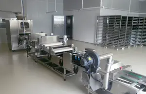 Máquina de fabricación de pan de hamburguesa automática, línea de producción de pan de panadería árabe, personalizada, profesional