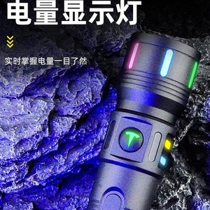 ไฟฉาย LED มัลติฟังก์ชั่นกลางแจ้งแบบชาร์จไฟได้ซูมได้พร้อมตัวหรี่แสงอลูมิเนียมอัลลอยด์แสงสีขาวแบบพกพาชาร์จ USB - Product Image 3