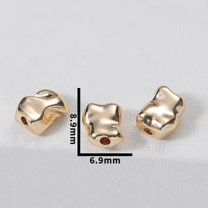 Cuentas de Piedra Zhongxing para Joyería DIY, Accesorios para Abalorios Barrocos, Cuentas Perforadas con Patrón Irregular Simple - Product Image 2