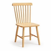 Fournisseur fiable, chaise de salle à manger en bois de caoutchouc massif, robuste, durable, ergonomique, style nordique du milieu du siècle, pour la maison, le restaurant, le café