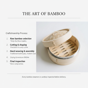 Vaporera de Bambú Natural para <span class=keywords><strong>Dim</strong></span> <span class=keywords><strong>Sum</strong></span> y Dumplings, de 2 Niveles con Tapa, Cesta de Vapor de Bambú Ecológica de Grado Alimenticio para Restaurante - Product Image 3