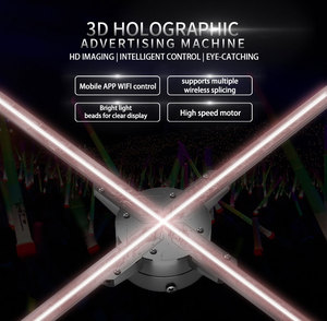 3*65CM projecteur d'hologramme 3D équipement publicitaire présentoir écran 3D holographique projection LED ventilateur affichage numérique homme - Product Image 2