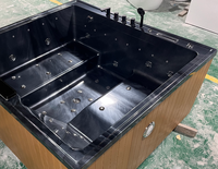 Baignoire autoportante chauffée en acrylique pour adultes avec température constante, jets à bulles et massage à air pour usage intérieur en hôtel moderne