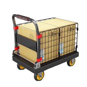 Chariot en plastique se pliant extérieur de chariot à plate-forme avec la barrière pour la manipulation de chargement et de stockage - Product Image 3