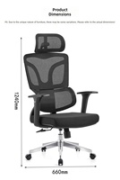 Chaise de bureau ergonomique en maille à dossier haut inclinable pivotante pour ordinateur, vente directe usine