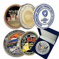 Pièces de monnaie en métal personnalisées en gros directement de l'usine, jetons en argent, collections de souvenirs, pièces de monnaie de défi, pièces commémoratives faites à la main, coffret cadeau