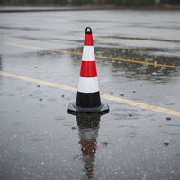 Cône de signalisation routière en PVC flexible, écologique, fabriqué à partir de caoutchouc recyclé, faible volatilité, résistant au froid, haute résistance, cône de sécurité routière